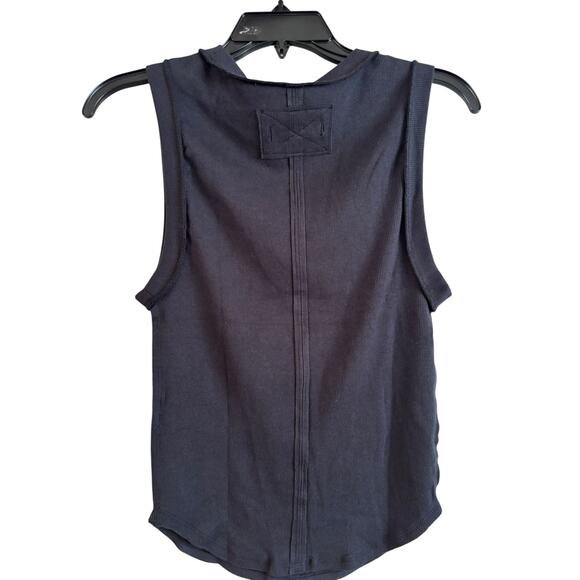 Free People We The Free Kate Tank Black Size Medium Cotton Ribbed Essential - Picture 2 of 5